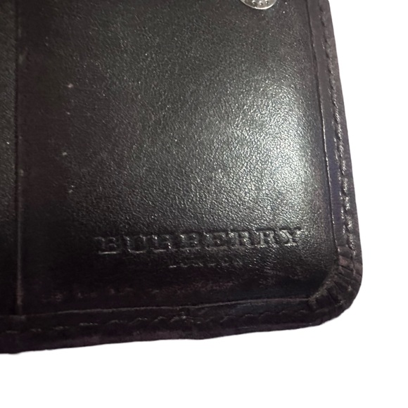 Burberry Multifold Plaid Leather Compact Wallet Unisex 5x5 - Picture 5 of 9